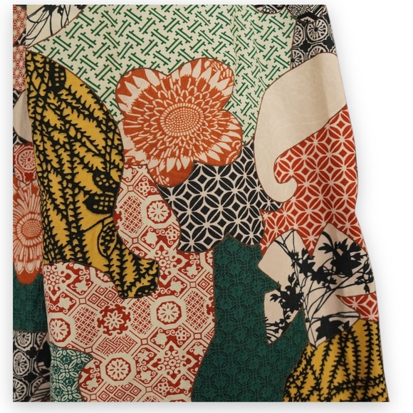 LL Bean Fit Flare Sundress  Size 0 Patchwork Print Paisley Spaghetti Straps Boho - Picture 12 of 13